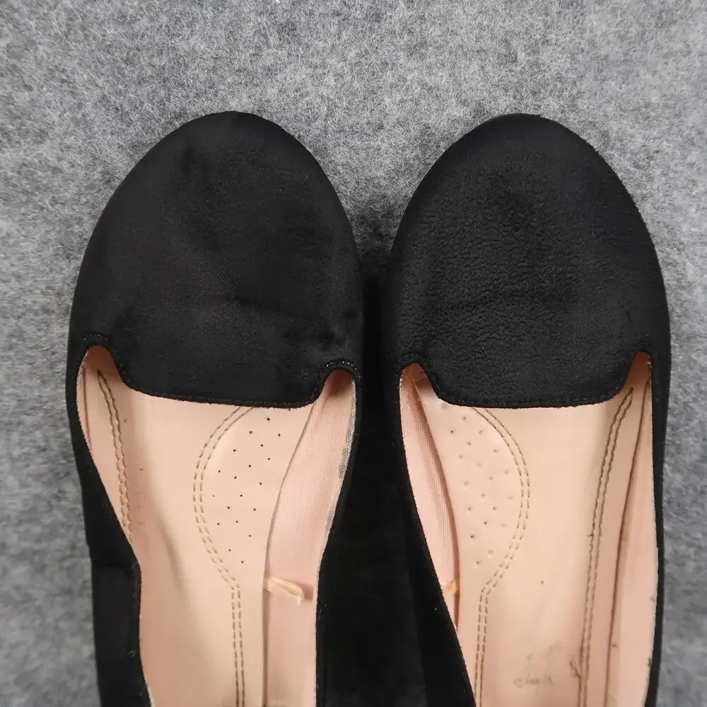 Link Shoes Kids Girls 3 Ballet Flats Loafer Slip On Black Round Toe Skimmer